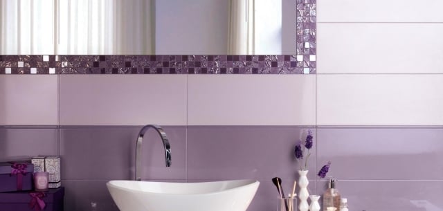 Mosaikfliesen-Streifen-Spiegel-Einfassung-Oberflächen-Bad-italienisch-Stil