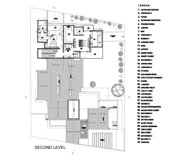 Obergeschoss-Raumaufteilung-Library-House-Khosla-Associates