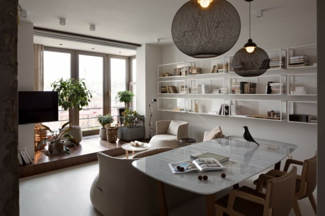 Tisch Essplatz Wohnzimmer-skandinavisch einrichten