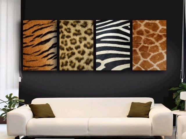 Wohnung-einrichten-Ideen-Wandbilder-tierische-Prints-Zebra-Giraffe-Leopard-Streifen