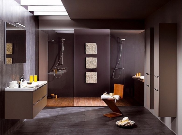 badezimmer-farben-ideen-braun-beige-begehbare-dusche