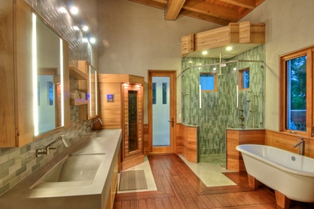 badezimmer-wellness-ambiente-glasdusche-ecke-kleine-sauna