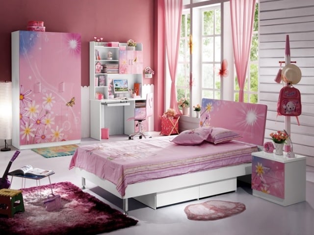 farbgestaltung-kinderzimmer-maedchen-rosa-weiss-kombination
