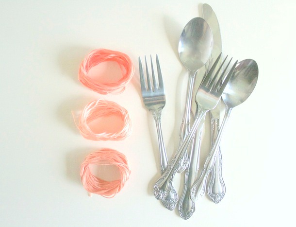 Deko Ideen Farbe Tisch Garn rosa orange