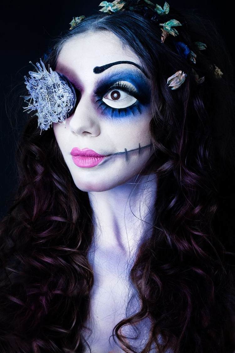 halloween-make-up-hochzeit-mit-einer-leiche-schminken