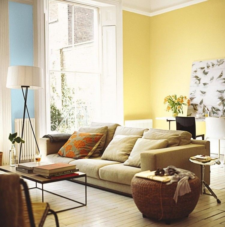 ideen-wohnzimmer-streichen-gelb-pastellblau