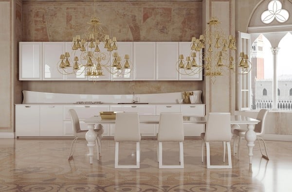 klassische-minimalistische-Küche-mit-Kunstwand