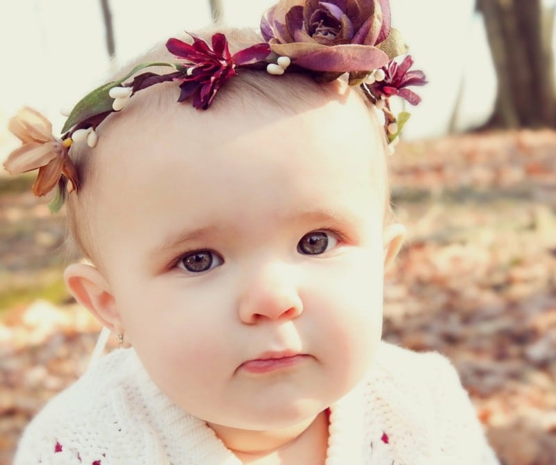 Baby-Mädchen-weißes Blumenhaarband Stirnband-Spitze-Blumen-Stirnband 4H