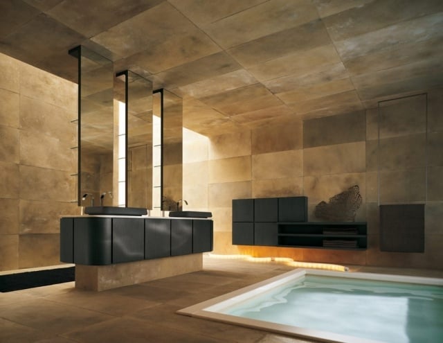 luxus-bad-whirlpool-badewanne-im-boden-eingelassen-modulare-schränke-beleuchtung
