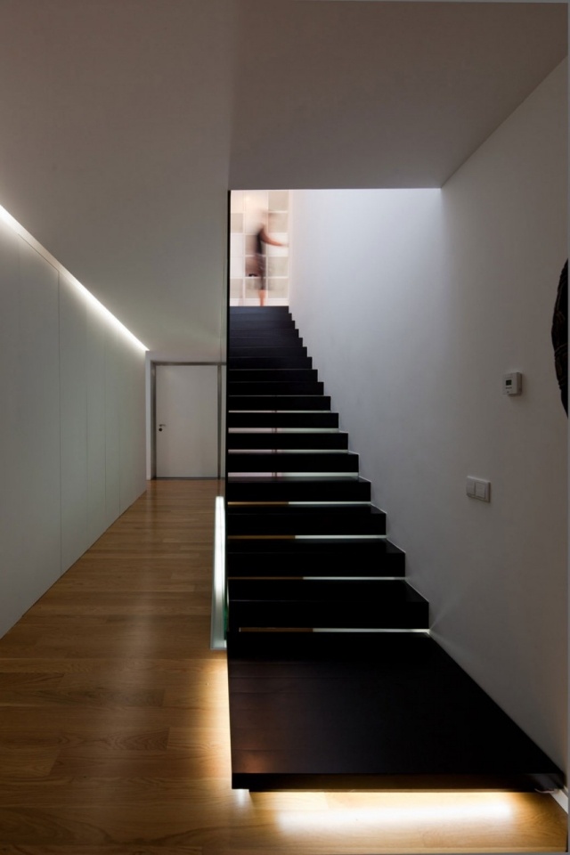 minimalistische-treppe-geradläufig-geschwärzte-Eichenstufen