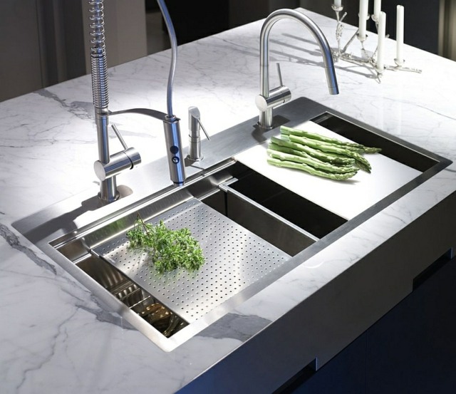 Küchenarmatur Edelstahl Design Ideen Italien