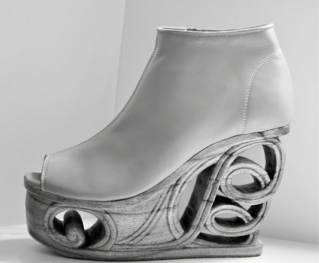 Schuhe Design Ideen originell kreativ beige Leder