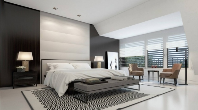schlafzimmer-schwarz-weiss-modern-wandgestaltung