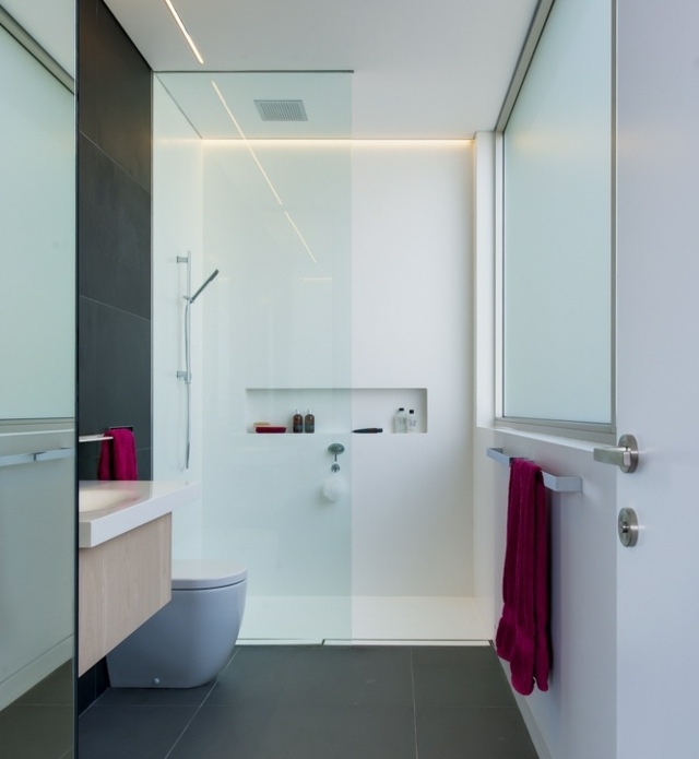 Badezimmer Design Ideen Duschkabine modern Glaswand