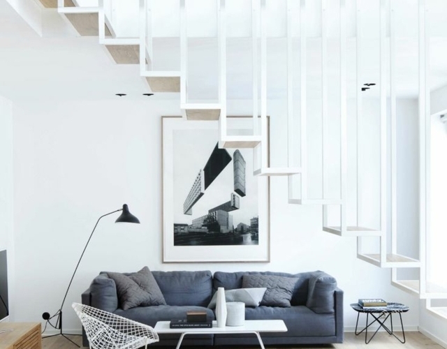 schwarz weiße Fotos Wanddeko Wohnzimmer Wohnideen skandinavischer Stil
