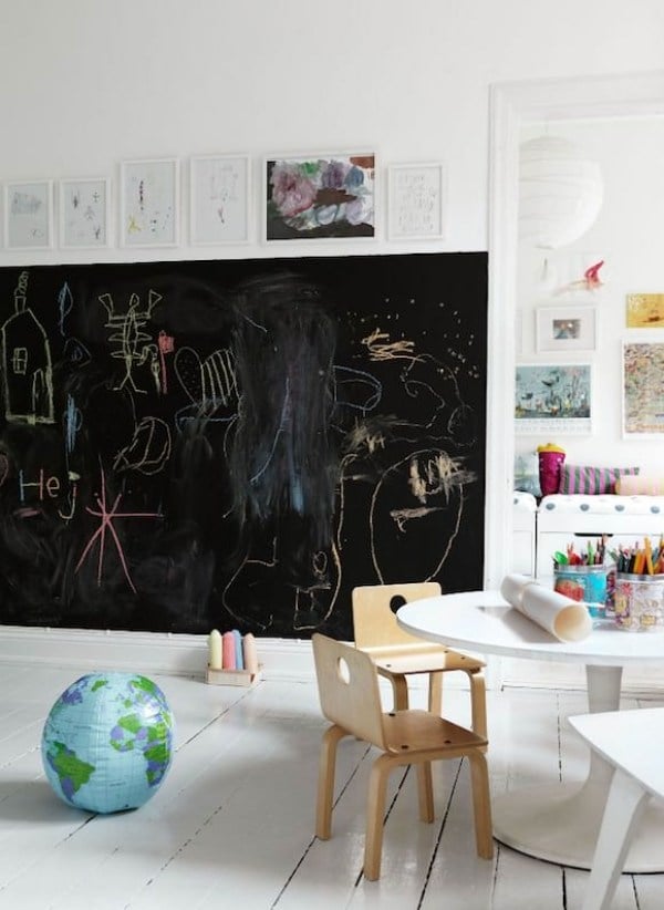 schwarze-kreidetafel-für-kinderzimmer-einrichtungsideen-kreativ