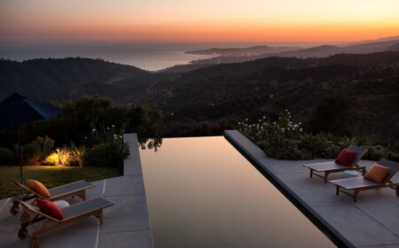 wochenendhaus mit pool infinity ausblick santa barbara chaiselonge