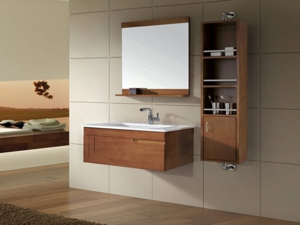 Badezimmer-Spiegelschrank-aus-Holz-modern