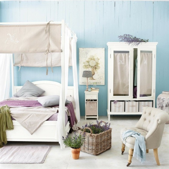 böhmisch-Stil-Schlafzimmer-Design-Wandverkleidung