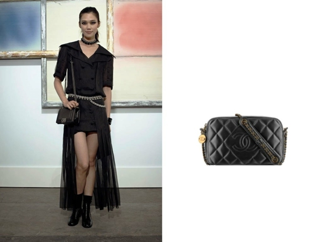 Chanel-Handtasche-schwarzer-Look