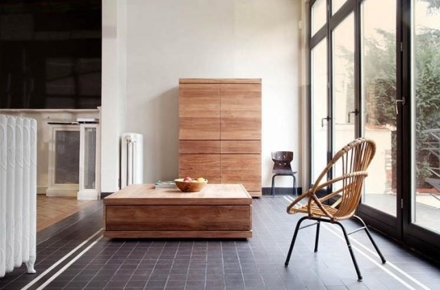 Couchtisch-Design-Funktionalität-Wohnzimmer-Möbel-Set-Naturholz