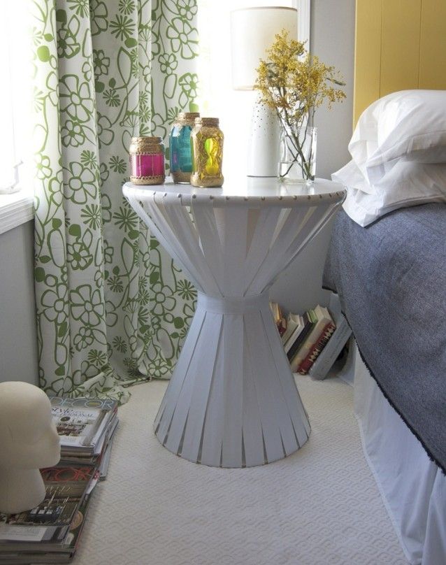 DIY nachttisch deko schlafzimmer weiß selbermachen