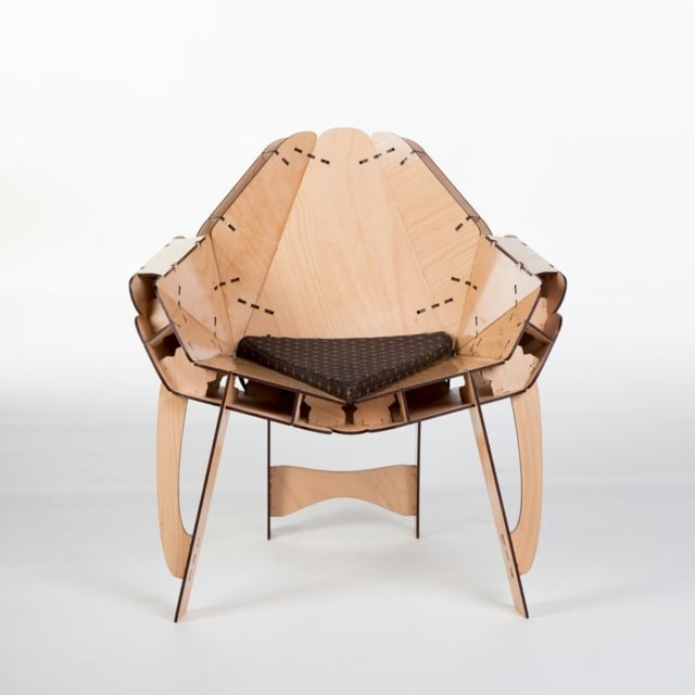 Möbel Wohnzimmer Sessel Sperrholz zusammenbauen