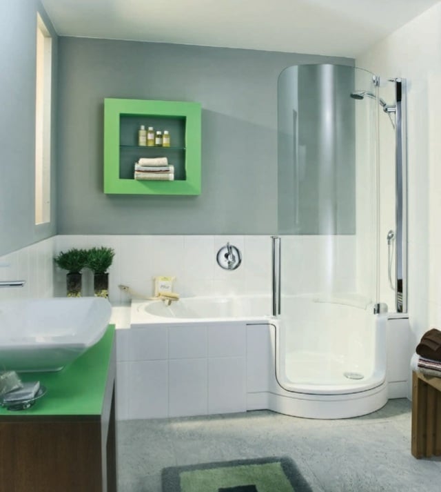 Grün-und-Grau-im-Badezimmer