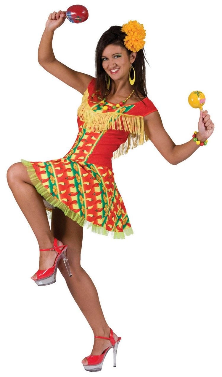 Halloween Kostüme für Damen mexikanisch-fiesta-farben