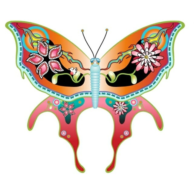 Bastel Ideen Drachen Schmetterlinge Vorlage