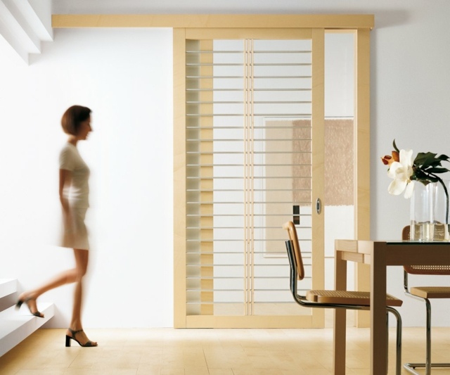 Holz-Glas-Schiebetüren-modernes-Design