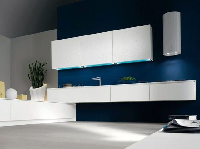 Wandfarbe Blau Ideen modern minimalistisch Design