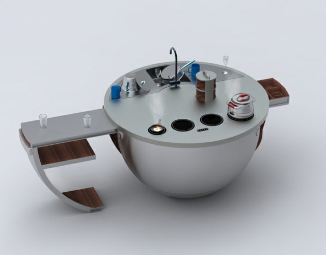 Kücheninsel-rund-futuristisches-Design