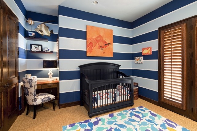 Querstreifen-Wand-Babyzimmer-Farben-Auswahl-Designelement