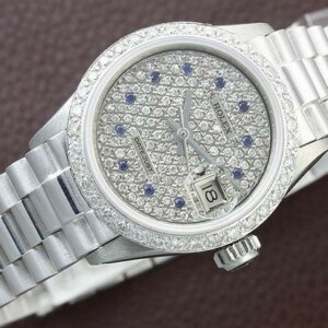 Rolex Datejust Ladies weiß Gold Uhr