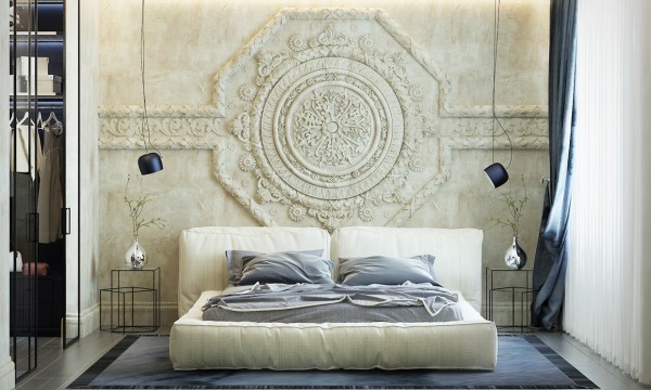 Schlafzimmer-eine-Wanddeko-Bettwäsche