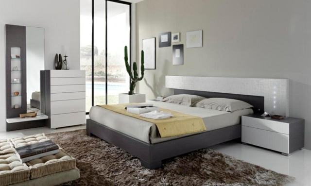 Ideen weiß Bett Kopfteil Design Schlafzimmer