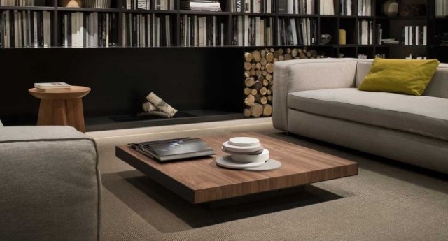 Sofa-mit-niedrigen-Sitzflächen-Kaffeetisch-Massivholz-christophe-pillet-design