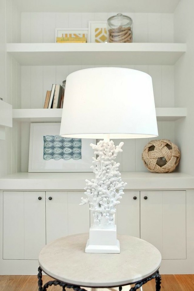Weiß Koralle kunstvoll klassisch Wohnzimmer einrichten