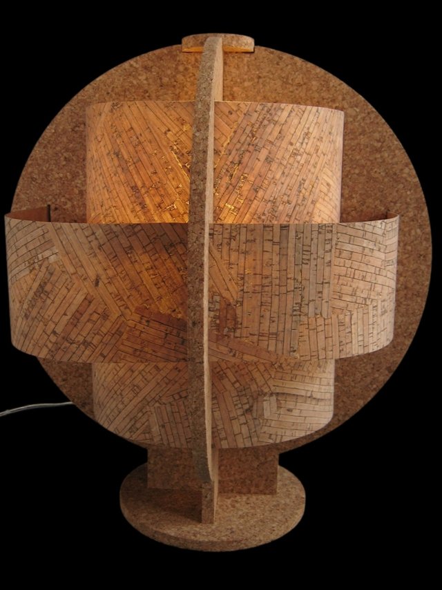 Lampenschirm Kork Oberfläche modern originell Globus