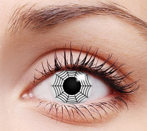 Weiße-Kontaktlinsen-Spinnennetz-halloween-farbige-kontaktlinsen-online