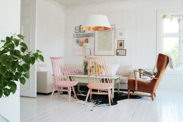 Idee wohnen Pastellfarben alte Möbel aufpeppen