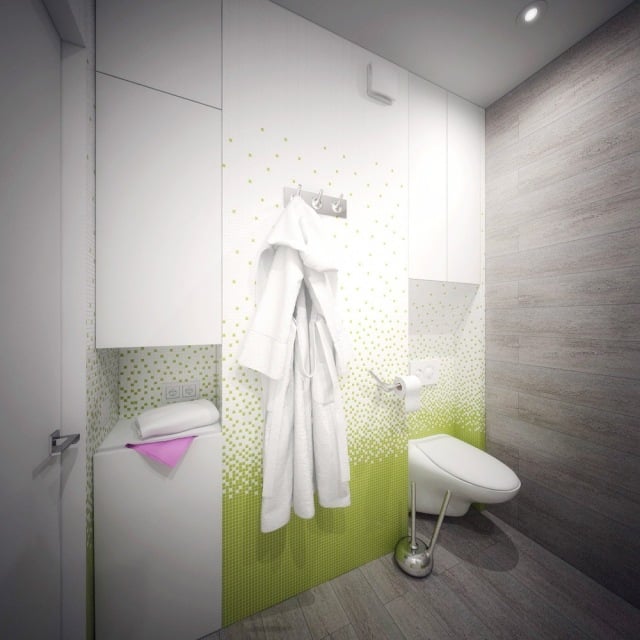 badezimmer-gestaltung-wand-mosaik-fliesen-gruen-weiss
