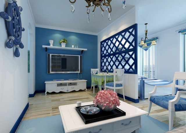 blaues-Wohnzimmer-Wohnen-Mediterran