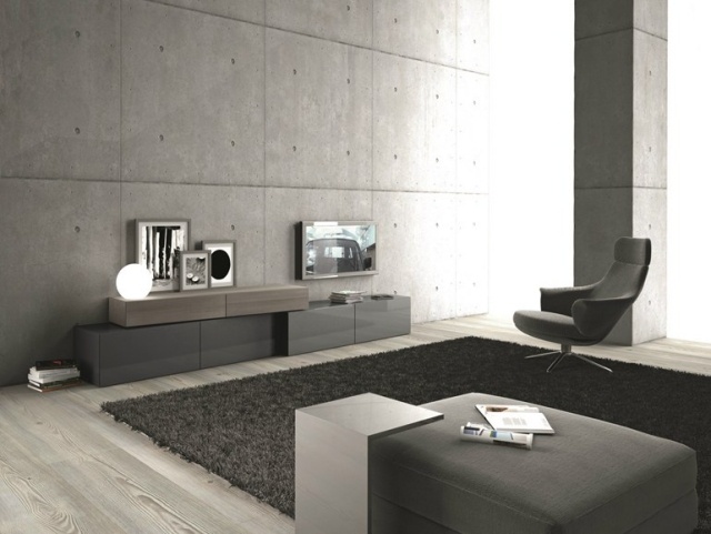 einrichtungsideen-wohnzimmer-modern-tv-sideboard-lackiert-Presotto-Industrie-Mobili
