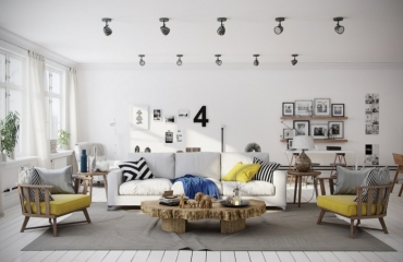 Steinwand im Wohnzimmer - 30 Inspirationen von Klimex