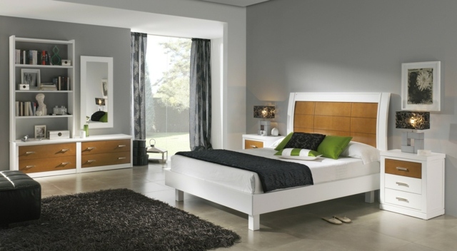 Möbel Schlafzimmer Ideen weiß Holz Farbe