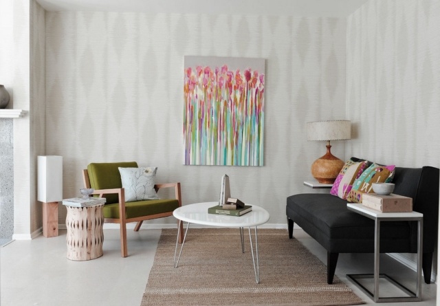 minimalistische-kunst-wohnzimmer-abstraktes-gemaelde-blumen