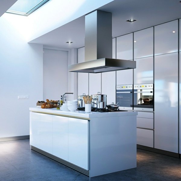 moderne-minimalistische-Küche-Hochglanz-Oberfläche