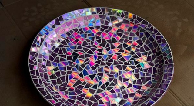 mosaik teller cd stücke glanz effektvoll diy